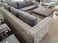 Luxury lounge brava xl hoeklounge + poef - kussens antraciet - afbeelding 4 van  7