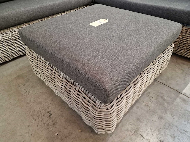 Luxury lounge brava xl hoeklounge + poef - kussens antraciet - afbeelding 6 van  7