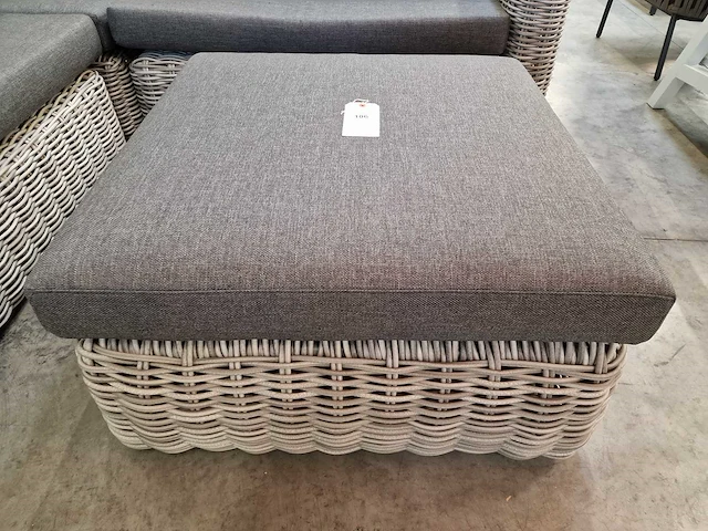 Luxury lounge brava xl hoeklounge + poef - kussens antraciet - afbeelding 7 van  7