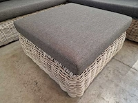 Luxury lounge brava xl hoekset wicker grijs met kussens antraciet - afbeelding 6 van  7