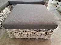 Luxury lounge brava xl hoekset wicker grijs met kussens antraciet - afbeelding 7 van  7