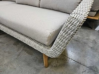 Luxury lounge mira hoeklounge wicker natural witgrijs - afbeelding 4 van  5