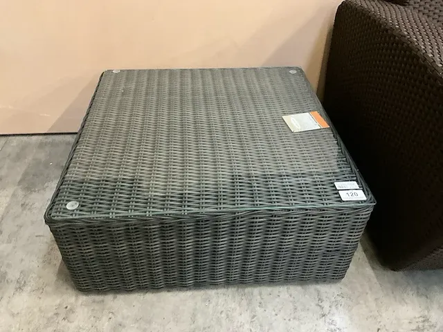 Luxury lounge missouri wicker poef rock grey 7mm hdpe - afbeelding 2 van  4