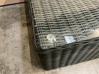 Luxury lounge missouri wicker poef rock grey 7mm hdpe - afbeelding 3 van  4