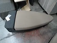 Luxury lounge wicker amor ottoman 136cm black - afbeelding 3 van  4