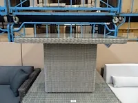Luxury lounge wicker barcelona salontafel 110cm kobo grey - afbeelding 1 van  3