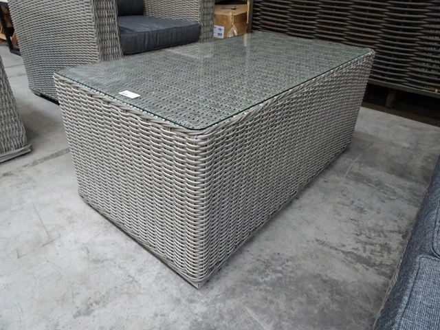 Luxury lounge wicker henderson sofaset halfronde draad grey - afbeelding 4 van  6