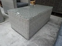 Luxury lounge wicker henderson sofaset halfronde draad grey - afbeelding 4 van  6