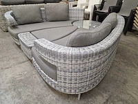 Luxury lounge wicker lounge set amor scarabee akoya met poef - afbeelding 4 van  7