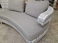 Luxury lounge wicker lounge set amor scarabee akoya met poef - afbeelding 6 van  7