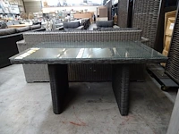 Luxury lounge wicker maranello dining tafel rock grey 140cm - afbeelding 1 van  4