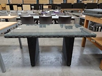 Luxury lounge wicker maranello high dining tafel rock grey - afbeelding 1 van  4