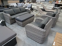 Luxury lounge wicker sofa set bursa kobo grey - afbeelding 1 van  4