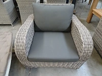 Luxury lounge wicker sofa set bursa kobo grey - afbeelding 3 van  4
