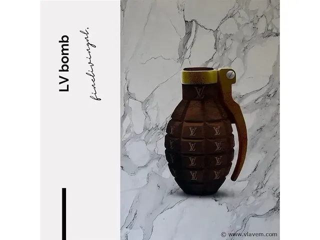 Lv bomb 40x60 cm - canvas wanddecoratie - afbeelding 1 van  2