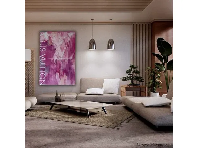 Lv dripping 60x90 cm - canvas wanddecoratie - afbeelding 2 van  2