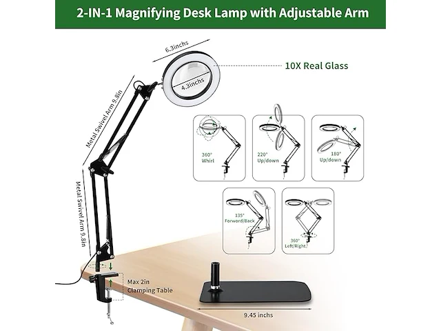 Lychee vergrootglas met licht en standaard - afbeelding 3 van  5