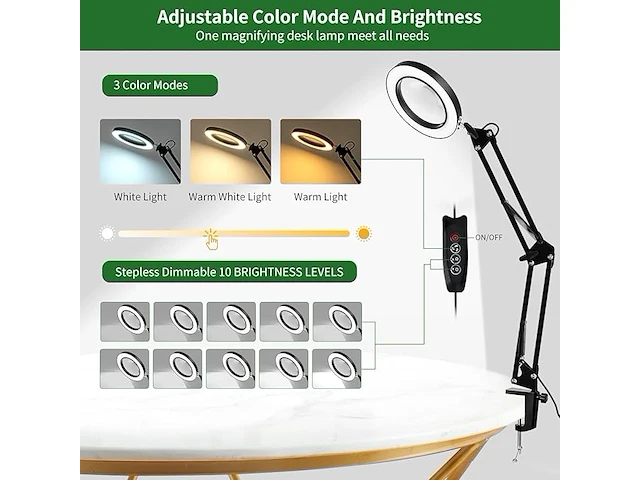 Lychee vergrootglas met licht en standaard - afbeelding 4 van  5