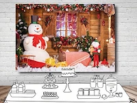 Lywygg 5x7ft kerst sneeuw nacht achtergrond - afbeelding 3 van  5
