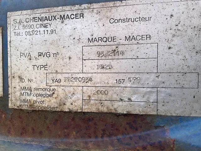 Macer pb2t bobijnwagen/haspelwagen - afbeelding 4 van  7