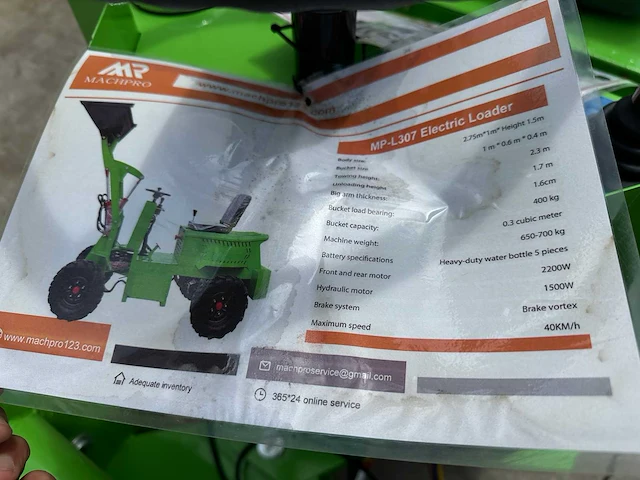 Machpro - 2025 - mp-l307 - elektrische mini-lader - afbeelding 6 van  15