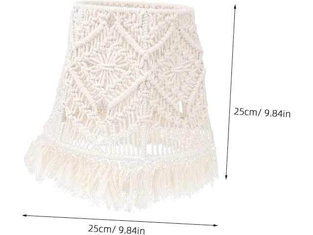 Macramé lampkap - afbeelding 3 van  7
