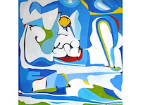 Mado schoolmeesters - olie op doek - 150x150 cm - afbeelding 1 van  13