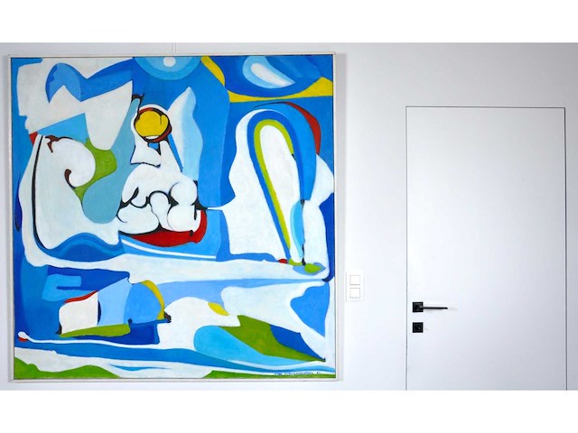 Mado schoolmeesters - olie op doek - 150x150 cm - afbeelding 8 van  13