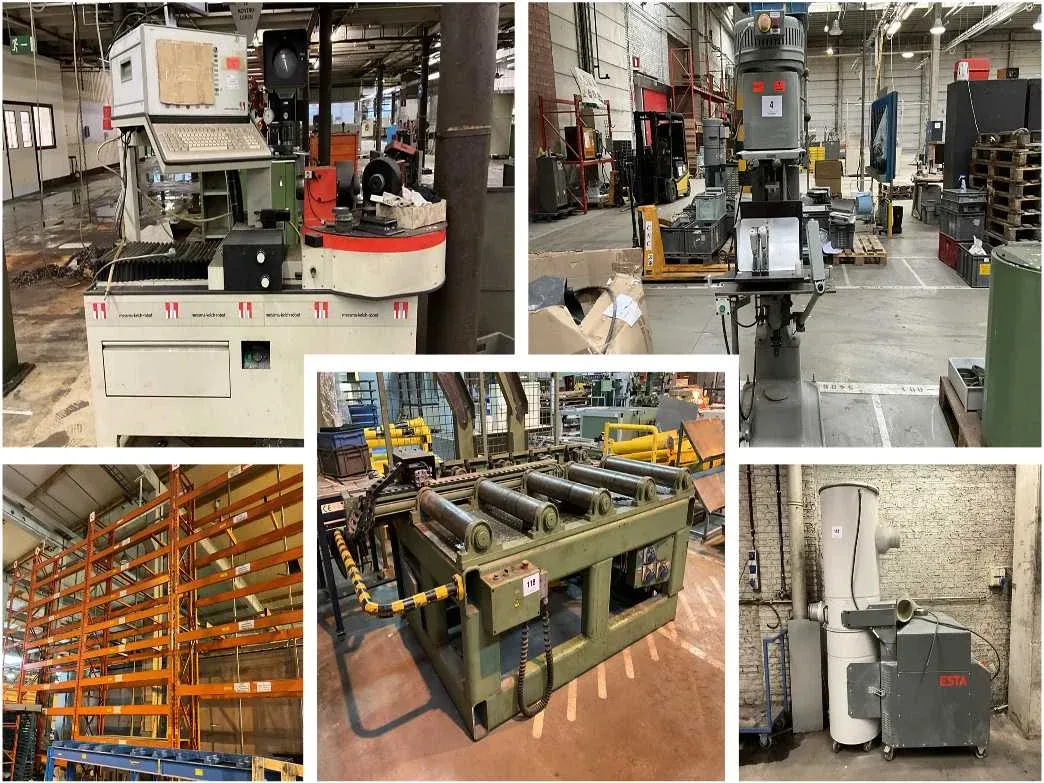 Magazijninrichting, machines, gereedschappen & intern transport