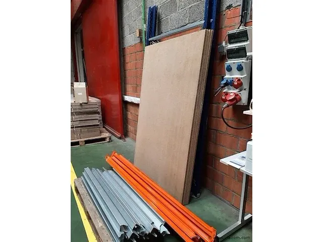 Magazijnrek legborden hout (bl oranje) - afbeelding 2 van  3