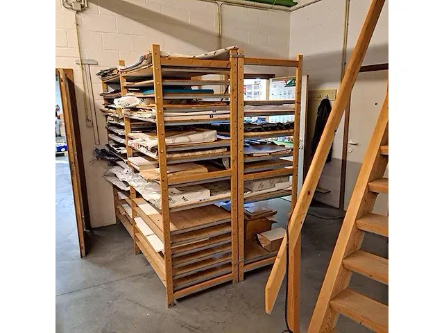 Magazijnrekken hout - afbeelding 2 van  2