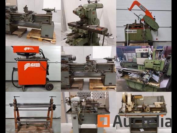 Magazijnveiling metaalbewerkingsmachines (draaibanken, freesmachines, plaatwalsen, zaagmachines)