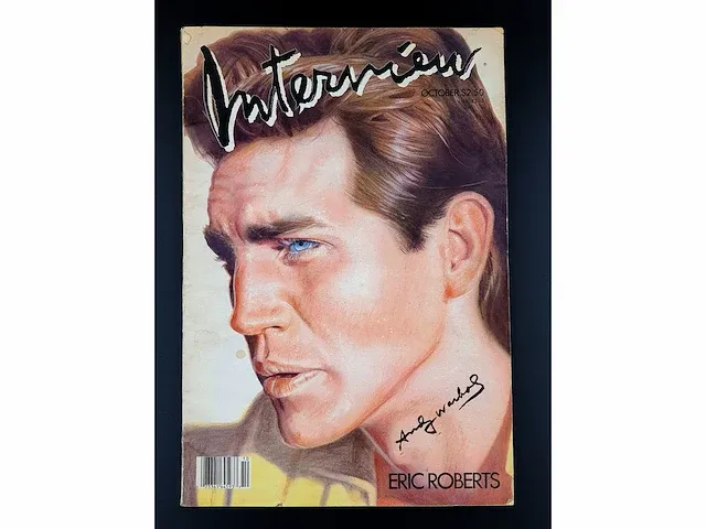 Magazine - interview 1986 - signé andy warhol - afbeelding 1 van  6