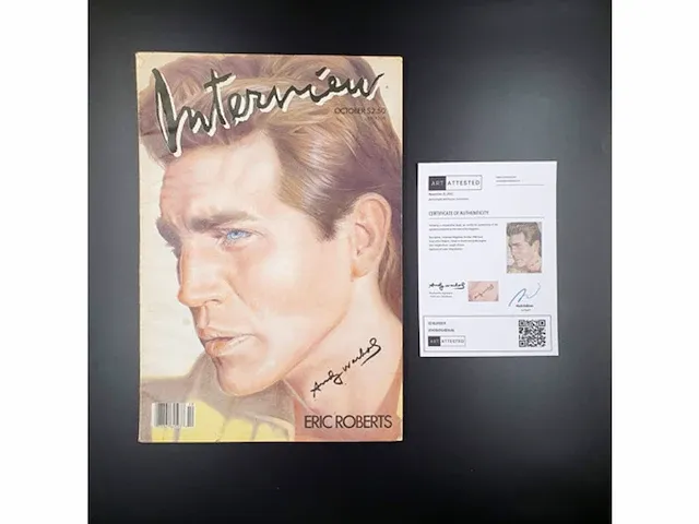 Magazine - interview 1986 - signé andy warhol - afbeelding 5 van  6