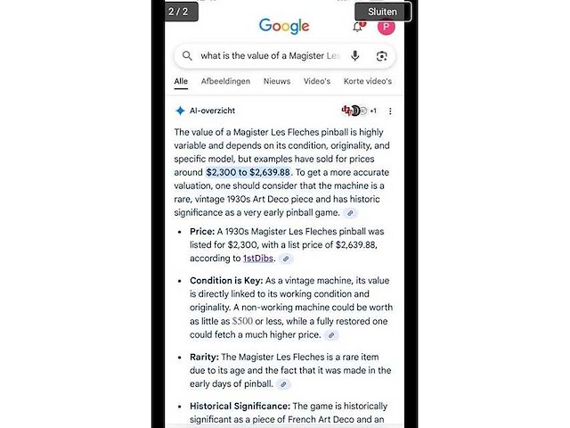 Magister - les fleches - flipperkast - afbeelding 7 van  7