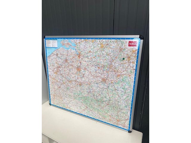 Magnetisch whiteboard - kaart belgië / lux - afm. +/- 120 x 105 cm. - afbeelding 1 van  4