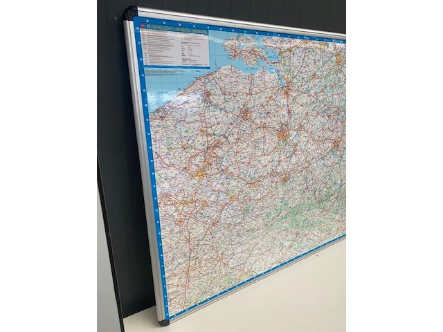 Magnetisch whiteboard - kaart belgië / lux - afm. +/- 120 x 105 cm. - afbeelding 3 van  4