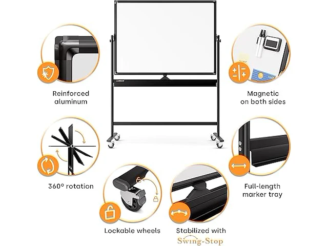 Magnetisch whiteboard op rol - afbeelding 3 van  4