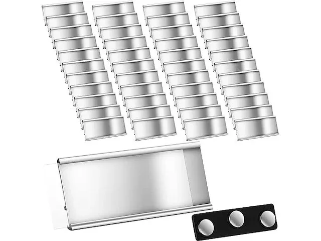 Magnetische aluminium naamplaatjes - afbeelding 1 van  3