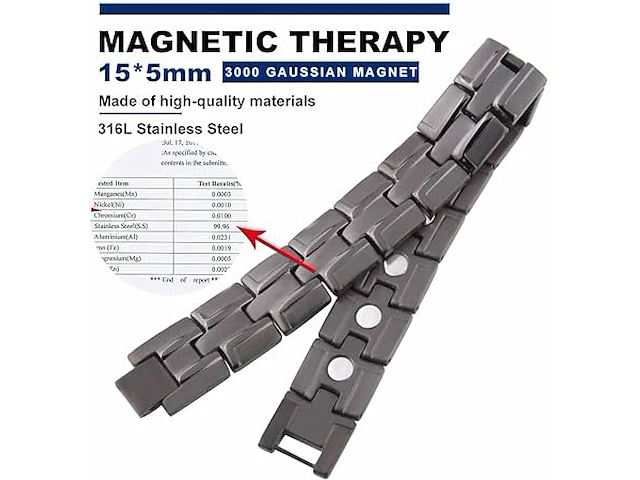 Magnetische armband heren - afbeelding 2 van  3