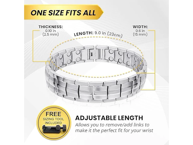 Magnetrx® ultra strength magnetische armband - afbeelding 3 van  3