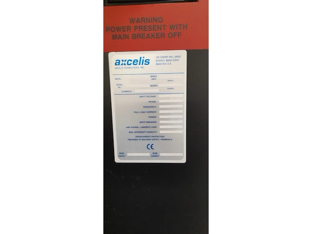 Mainframes - axcelis gds vhe - 150mm implant - afbeelding 4 van  88