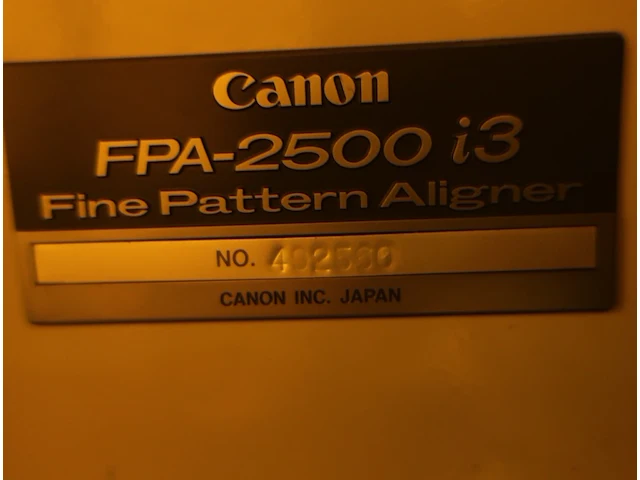 Mainframes - canon fpa 2500 i3 - 150mm i-line stepper - afbeelding 26 van  28