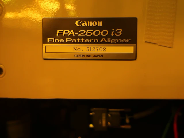Mainframes - canon fpa 2500 i3 - 150mm i-line stepper - afbeelding 60 van  63