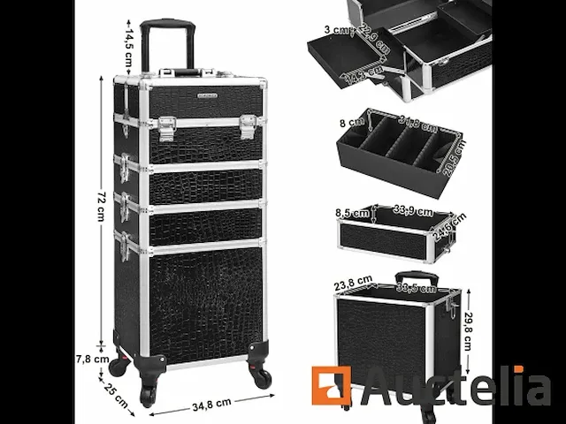 Make-up koffer roltafel make-up case - afbeelding 6 van  9