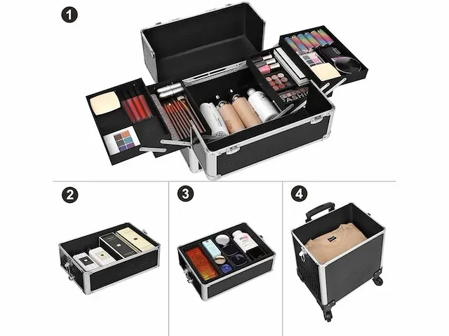 Make-up koffer trolley make-up case - afbeelding 9 van  9