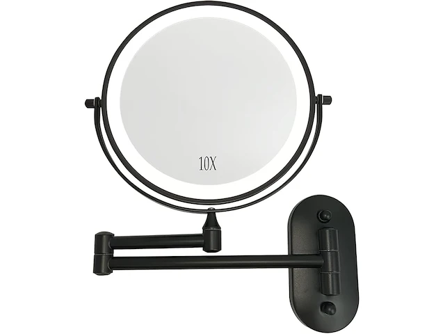 Make-up spiegel met led-verlichting (chroom) - afbeelding 1 van  4