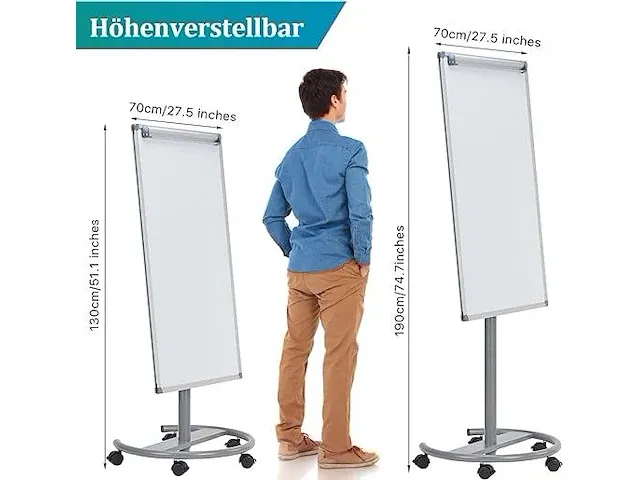 Makello mobiel whiteboard met standaard - afbeelding 2 van  2