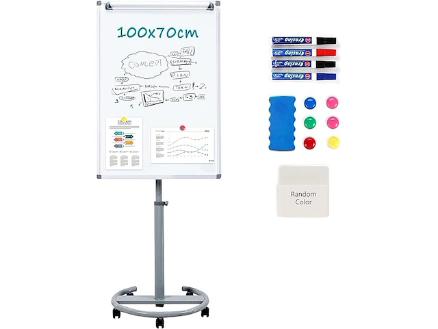 Makello mobiel whiteboard met standaard - afbeelding 1 van  2