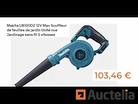 Makita 12 v bladblazer ub100dz - afbeelding 1 van  2